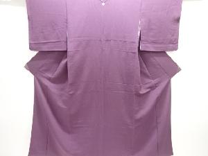 縮緬地一つ紋色無地着物